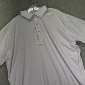 Collars & Co Dress Collar Polo Shirt Mens 2XL White Featherweight Performance